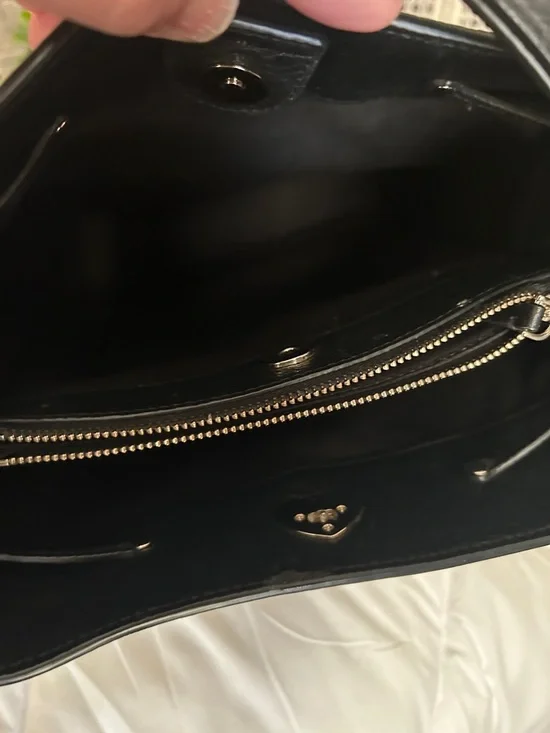 kate spade Marti Black & Cream Check Canvas bucket Bag - Picture 10 of 14